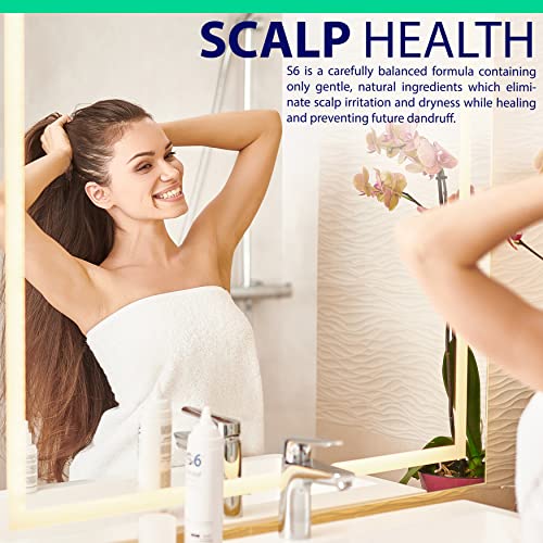 Napura S6 Anti Dandruff Shampoo with Tea Tree Oil & Zinc 6.76 fl oz - Natural Itchy Scalp Treatment, Sulfate-Free, for Men & Women
