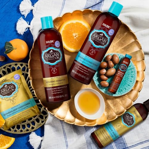 Hask Argan Oil Conditioner for Damaged Hair - Nourishing, Hydrating 12 oz (Pack of 3)