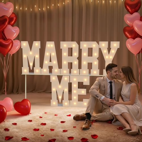 Marry Me Light-Up Letters Sign - 2FT Will You Marry Me Proposal Decor - Variation of THIS listing