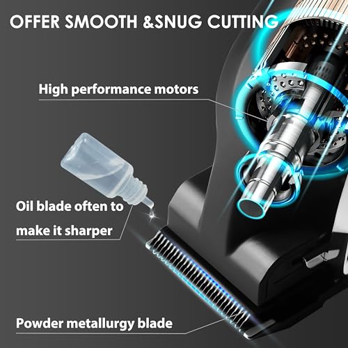 KEMEI 2296 Black Cordless Hair Clippers for Men - Professional Haircut Kit