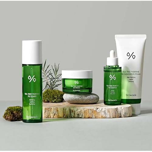 Dr.Ceuracle by leegeehaam Tea Tree Purifine Cleansing Foam (150ml / 5.07 fl. oz.) - Gel to Foam Mild Soothing Daily Cleanser with Fine Bubbles, Sebum Reducing and Hydrating for Sensitive Skin