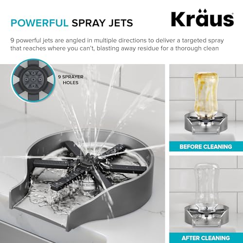 Kraus CleanMate Glass Rinser for Kitchen Sink - Matte Black Finish