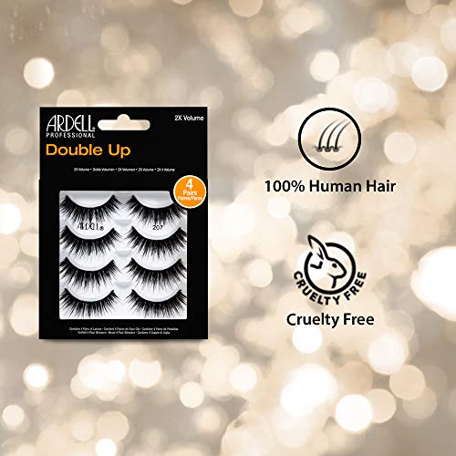 Dramatic Ardell Double Up 207 False Eyelashes - 8 Pairs, Voluminous & Bold