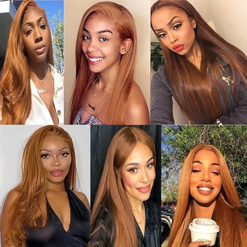 Human Hair Extensions 300g 26 28 30 Inch Light Brown Straight Bundles - Variation of 26 28 30 Inch / #30 Dark Brown S