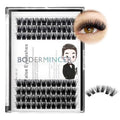 Bodermincer 84 Clusters D Curl Wide Cluster False Eyelash Volume Lashes Natural Eyelashes Set DIY Eyelash Extension 3D Effect Glue Bonded Band Individual Lash Home Eyelash Extension (10MM)