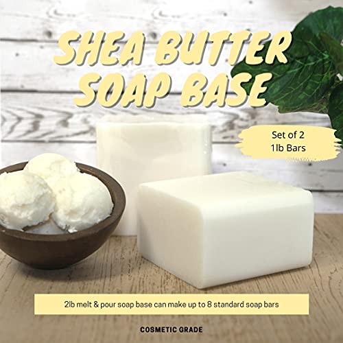 ClearLee Shea Butter Melt and Pour Soap Base Cosmetic Grade Natural Bar 2lb