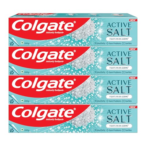 Colgate Active Salt Toothpaste Combo Pack 800g with Mint & Salt for Fresh Breath
