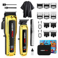 HIENA PRO Professional Hair Clipper Set for Men, Cordless Barber Clipper Set and Trimmer Kit, Electric Hair Cutting Tools with USB Rechargeable, Perfect Gifts for Men