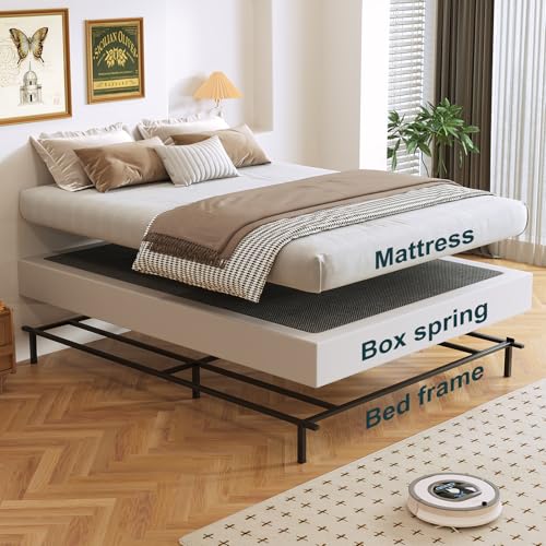 7 Inch King Box Spring Frame - Metal Support, Noise-Free Mattress Foundation