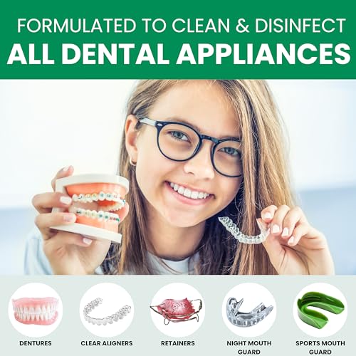 Pro Tech Denture & Clear Aligner Cleaner Crystals - Mint, 12 Pack, 3 Months Supply