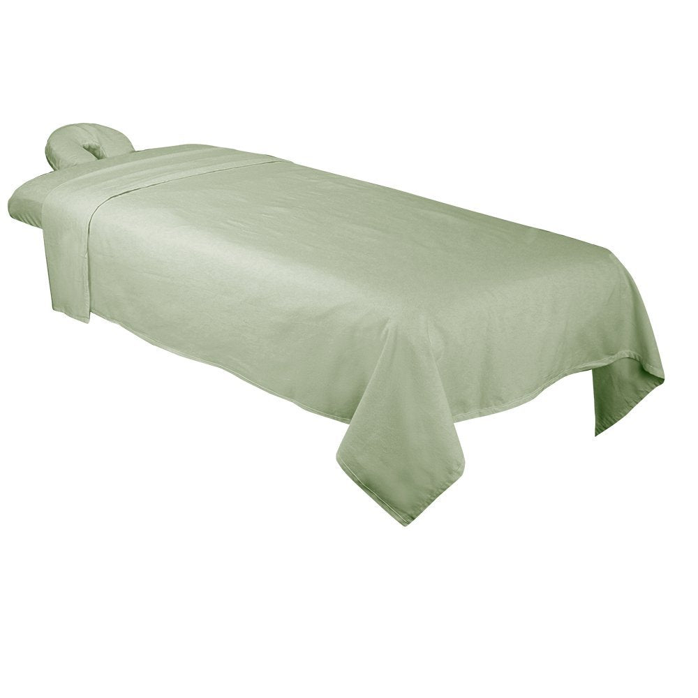 Premium Designer Flannel Massage Sheet Set - 3-Piece, Island Tranquility for Massage Tables