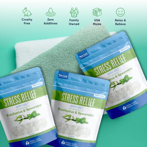 Relaxing Bath Salt 3 Pack - 32 Ounce Pouches for Spa & Soak - Better Bath Better Body
