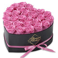 Forever Pink Roses Heart Gift Box - 27 Preserved Flowers for Gift, Decor & Romance
