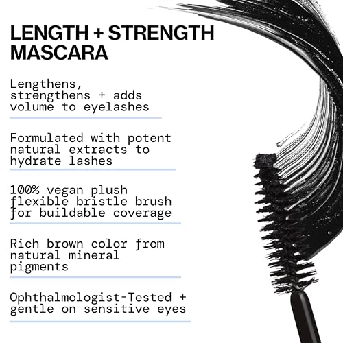 Pacifica Stellar Gaze Mascara (Supernova Black, Glass Vial) ? Length & Strength Formula with Coconut & Vitamin B, Sustainable Packaging, Vegan