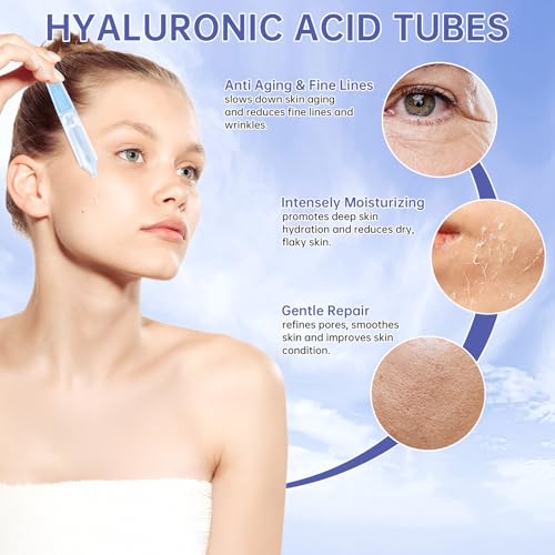 Hyaluronic Acid Serum Vials - Ultra-Hydrating Face Essence, 60 Pcs, Variation HA-2