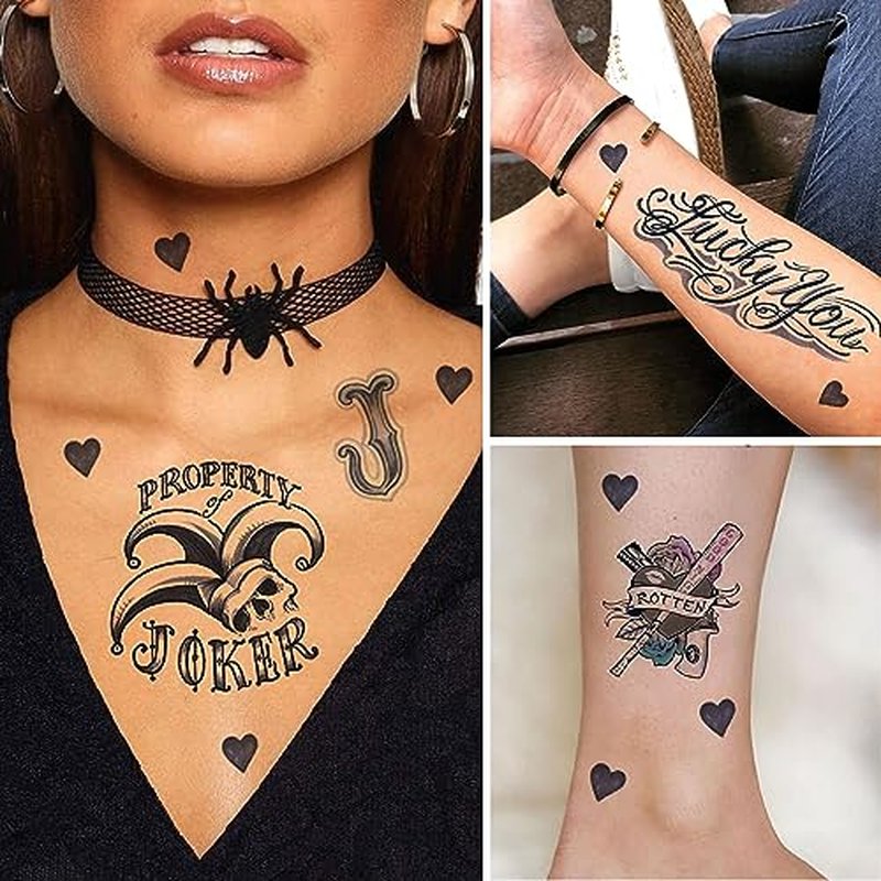 3 Sheets Temporary Tattoos Tattoo Sticker Perfect for Halloween Cosplay Costumes and Party Accessories