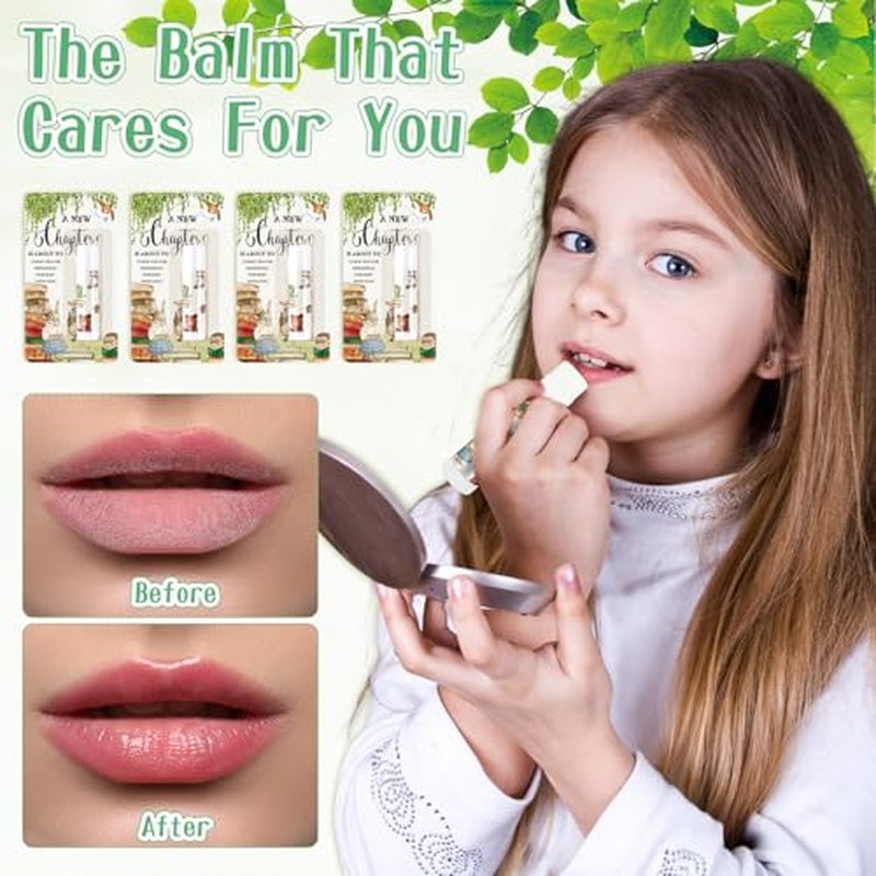 36 Pcs Storybook Baby Shower Lip Balm Favors Honey Cedar Scent Lip Balm Bulk Storybook Theme Party Gifts for Guest Gender Reveal Games Prizes Baptism Party Supplies