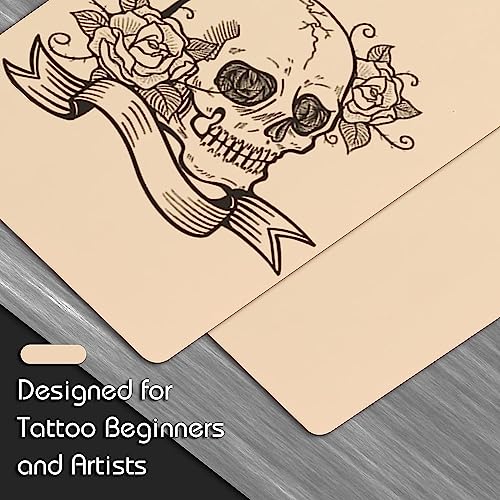 Tattoo Practice Kit for Beginners 614PCS with Fake Skin Transfer Paper Ink Caps