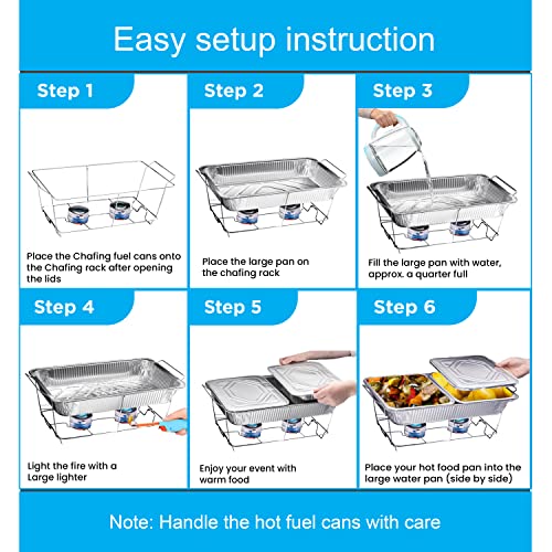 Disposable Full Size Chafing Dish Buffet Set for Catering & Parties - 33 Pcs