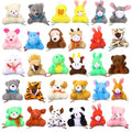 30 Pcs Plush Animal Hair Clips - Rave Trinkets for Festivals & Parties - Variation: Animal