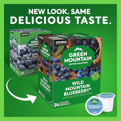 Wild Mountain Blueberry Light Roast Coffee K-Cup Pods - 96 Count, Single-Serve Compatible
