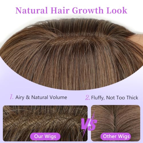 Ombre Blonde Layered Wig with Bangs - Beginner Friendly Synthetic Hair