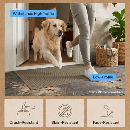Gorilla Grip HydroABSORB Door Mat - Indoor Outdoor Use, 47x35 Beige - Variation of THIS listing
