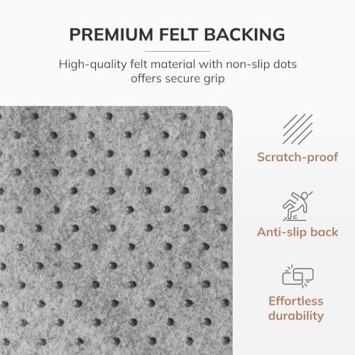 Anji Mountain Bamboo Office Chair Mat for Hardwood & Carpet, 48x42 Inches, Without Lip