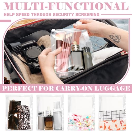Mini Clear Makeup Bag 5.1 Inch Bulk PVC Cosmetic Organizer - 100 Pack