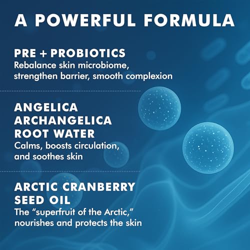 skyn ICELAND Nordic Renewal Pre and Probiotic Face Cream, Supports Skin Microbiome Barrier, Hydration and Radiance. Moisturizer for Dry, Sensitive Skin, 1.6 Fl Oz