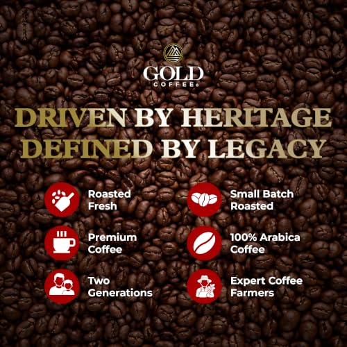 Gold Coffee Company Blue Mountain Medium Roast Whole Bean Coffee 16oz Pack of 4