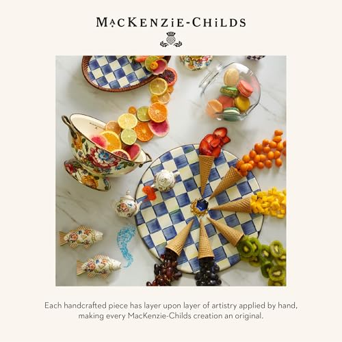 Charcuterie Serving Board - Blue & White Royal Check, MacKenzie-Childs, Variation of THIS listing
