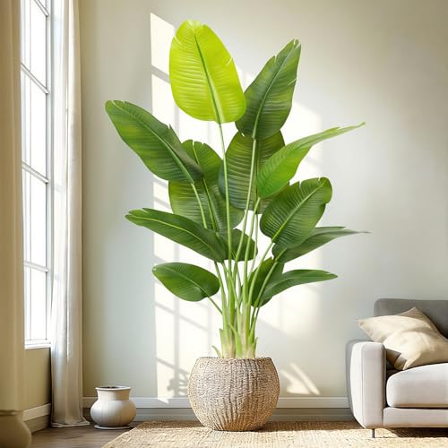 6ft Artificial Bird of Paradise Tree with 13 Trunks - Faux Indoor Plant for Home Office Decor