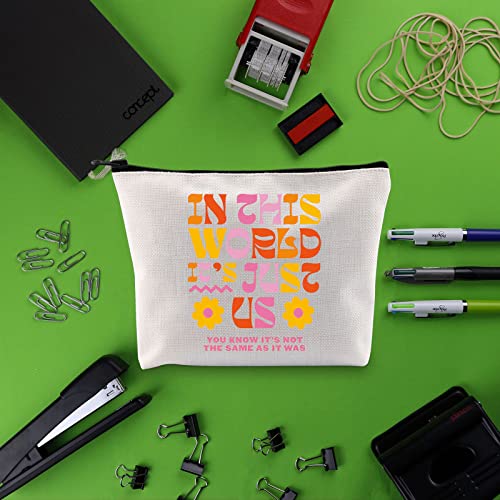 BLUPARK Singer Inspired Makeup Bag Singer Merch Album Gift Singer Makeup Bag Singer Fan Gift Singer Zipper Pouch Music Lover Gift (Just Us)