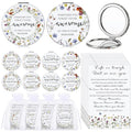 Geetery 12 Sets Mini Compact Mirror Gifts for Women Bulk Small Double Sided Folding Thank You Gifts for Employee Coworker Volunteer Team Staff Social Worker (Wildflower)