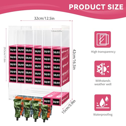 Acrylic Hair Color Organizer Wall Mount UV-Proof Salon Storage Cabinet