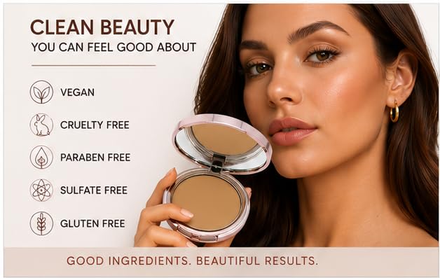 Girlactik Matte Bronzer Powder - Buildable Contouring & Natural Finish, Cabo Fair, 9g