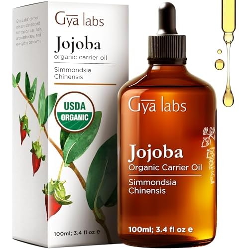 Organic Myrrh Oil for Skin (0.34 fl oz) & Jojoba Oil for Hair (3.4 fl oz) Set - Aromatherapy Grade Essential Oils Set - Gya Labs