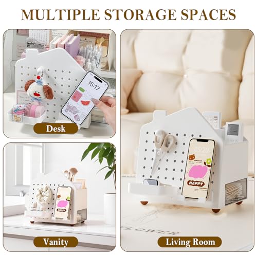Makeup Organizer with Compartments and Drawer, Cosmetic Storage for Dresser, Vanity, and Bathroom Countertop, Skincare and Perfume Organizer