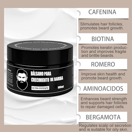 IpXkwll Beard Stimulating Balm 3.5 Fl Oz Ultra Potente Beard Growth Cream