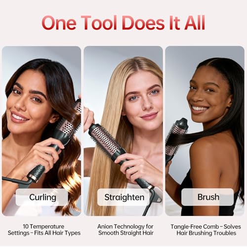 Heated Round Styling Brush - 1.5 Inch Electric Hair Blowout Tool