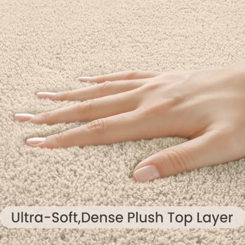 Sour Lemon Beige 6' x 9' Area Rug for Living Room & Bedroom - Soft Non-Slip Carpet