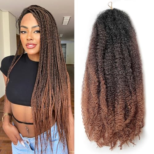 XSASLYET 18 Inch Marley Twist Braid Hair 8 Packs Cubano Style Protective Hair