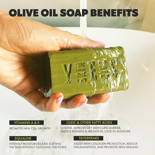 Skin Said Yes Greek Olive Oil Bar Soap 8 Pack - 7.2 oz Luxury Natural Hand & Body Soap