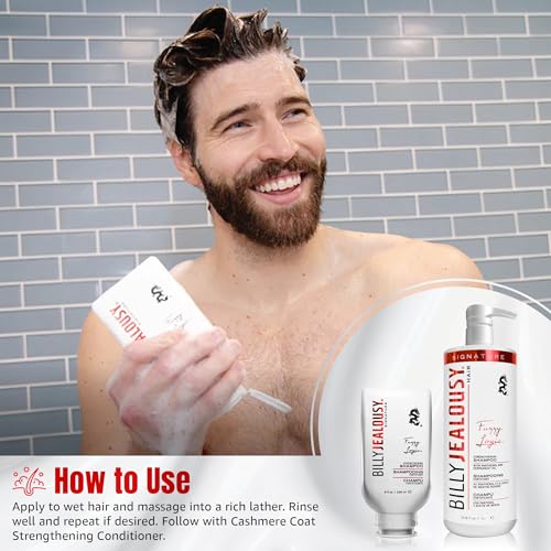 Men's Strengthening Shampoo with Peppermint, Volume & Hair Loss Prevention - 33.8 Fl Oz
