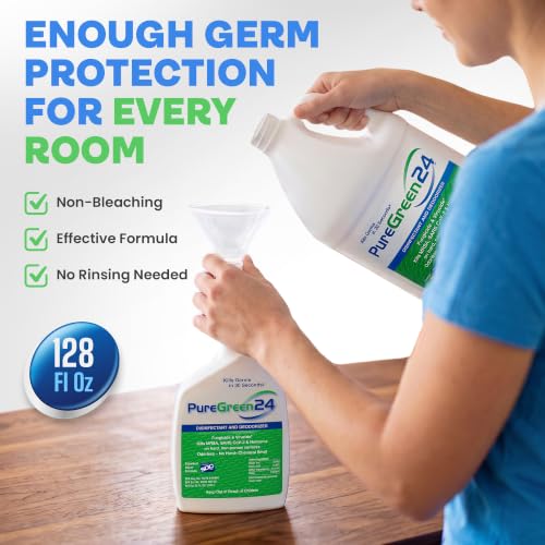 Disinfectant Cleaner 2 Gallons - Kills COVID-19, Norovirus, RSV, MRSA, Hospital Grade - Pack of 2