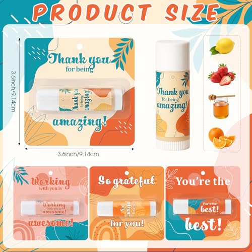 Employee Appreciation Lip Balm Set - Bulk 4-Pack with Thank You Messages