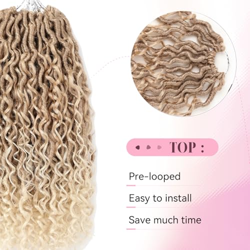 Aipin Faux Goddess Locs Crochet Braids 14 inch (8 Packs) T27/613