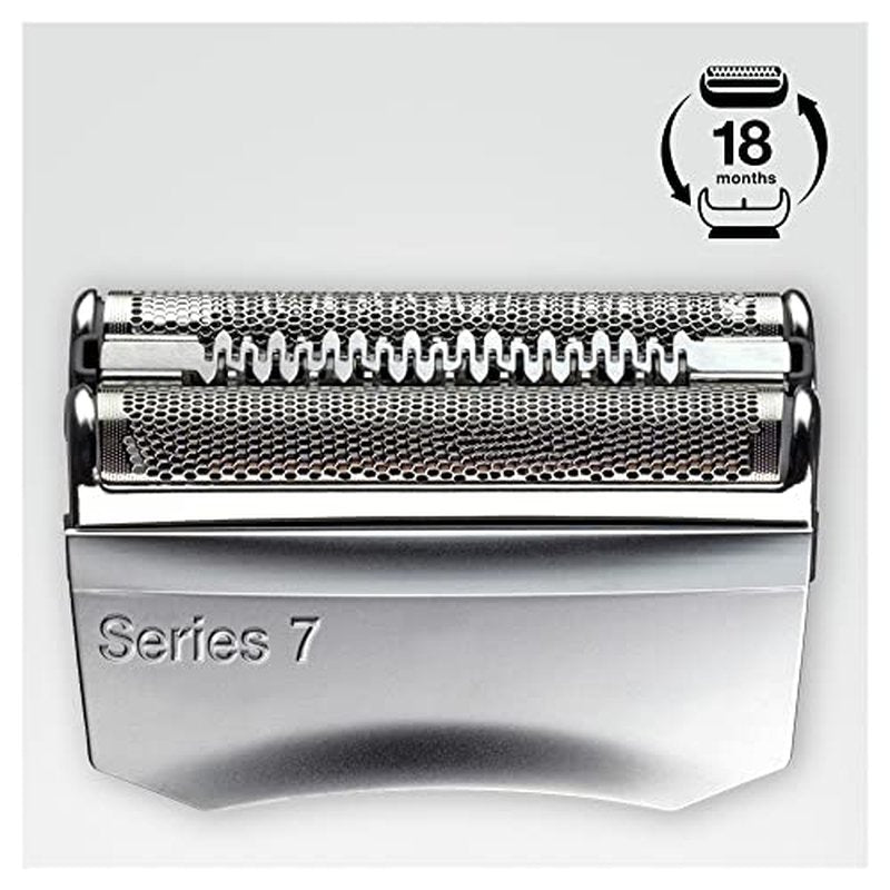 Braun Series 7 70S Electric Shaver Head Replacement Cassette ? Silver & Clean & Renew Refill Cartridges CCR - 4 Pack