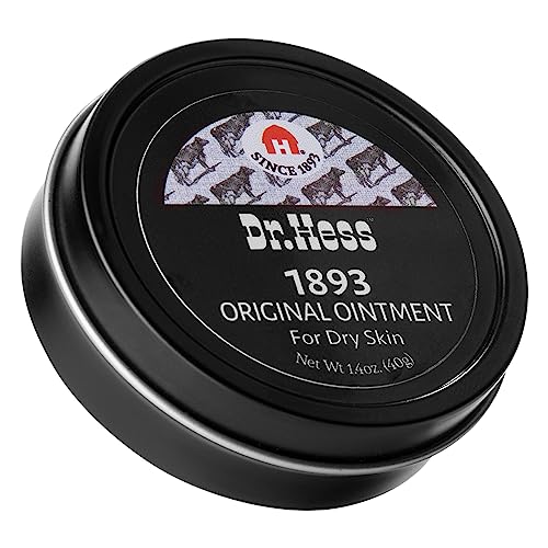 Dr. Hess' 1893 Original Udder Ointment, All-Purpose Nourishing Body Moisturizer for Healing Dry, Irritated Skin, Cracked Heels, Rashes, Chafing with Lanolin, Beeswax, & Eucalyptus Oil, 1.4 oz